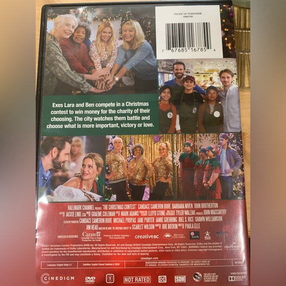 Hallmark Channel “The Christmas Contest” Dvd - Picture 3 of 3